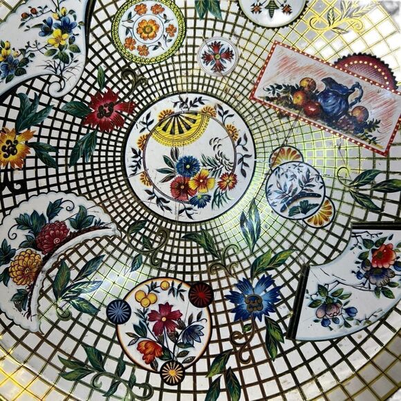 Vintage Daher Decorated Ware England tin round decorative round tray - Picture 11 of 12